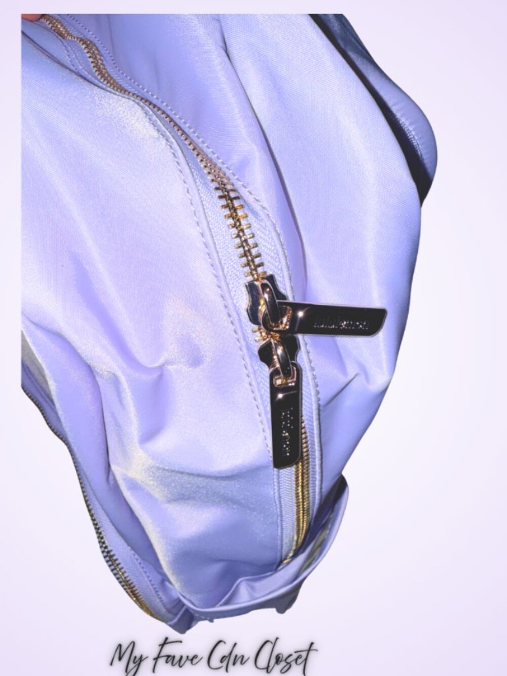 NWT Lululemon Everywhere Backpack w/ Metal hardware 22L Lavender Frost/Gold - Picture 10 of 14